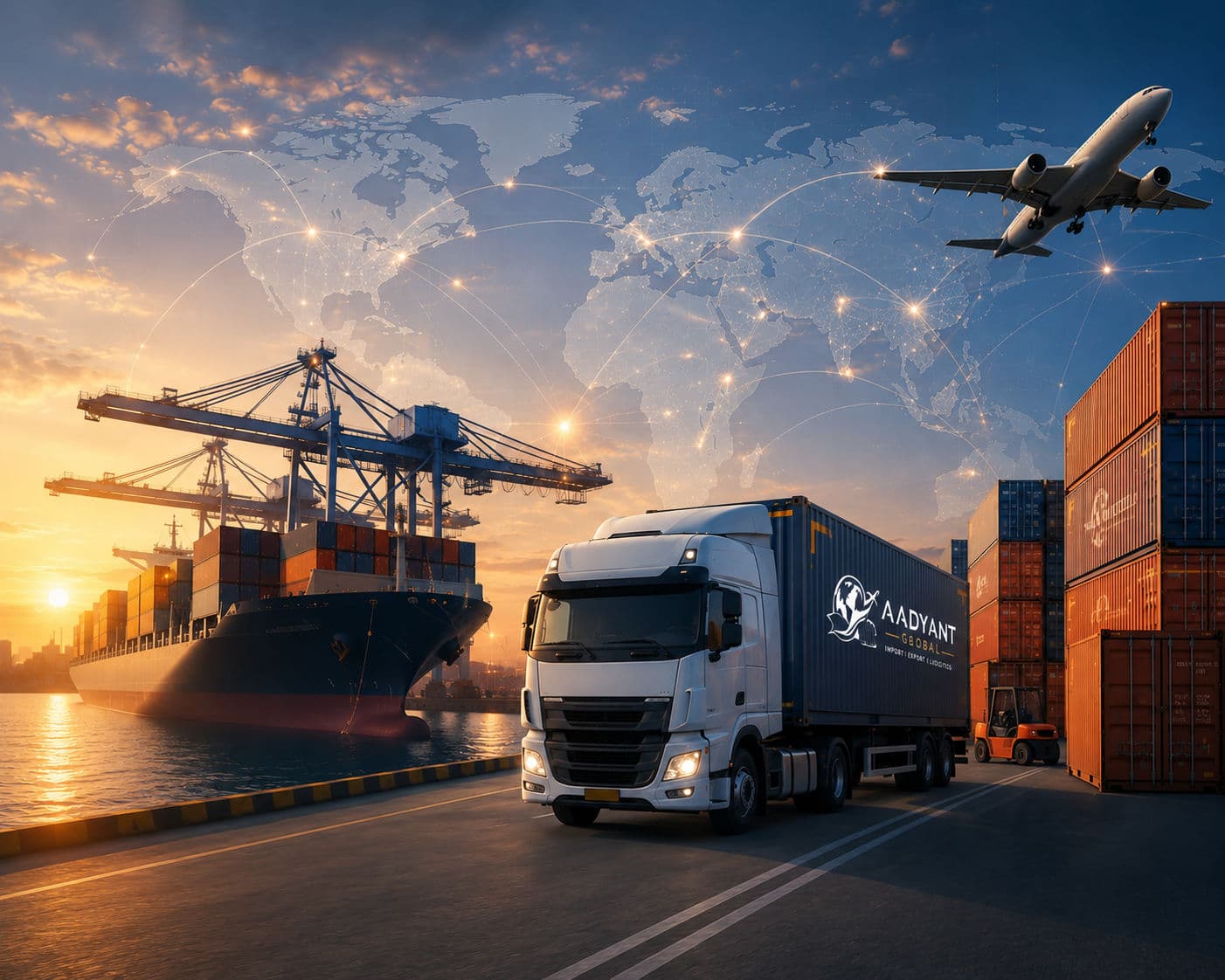 Freight forwarding — cargo ship, containers, and global trade logistics